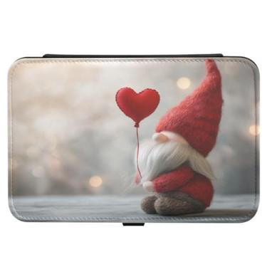 Imagem de Burbuja Caixa de joias de viagem de gnomo dos namorados, presente para mulheres e meninas, estojo de joias portátil de couro PU organizador para brincos, anéis, colares e pulseiras