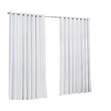 Imagem de Cortina oxford tecido 3,00x2,30 Para Varão Simples - Ludatex, Branco