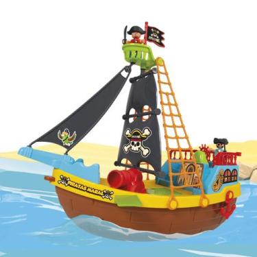Imagem de Barco Pirata Com Rodinha Brinquedo Infantil 2121 Maral