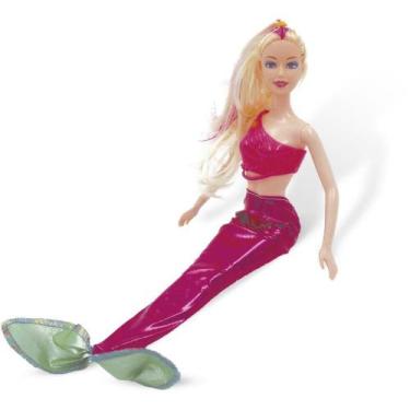 Imagem de Boneca Sereia Anabelle com Cauda Articulada e Cabelos Longos - TK Shop
