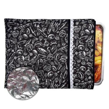 Imagem de Capa Porta Assadeira Térmica Grande Com Zíper Bolsa Térmica Tricoline 