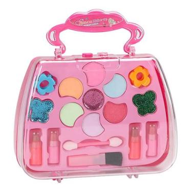 Imagem de Kit Maquiagem Infantil Menina Estojo Completo Lavavel Brinquedo Beleza