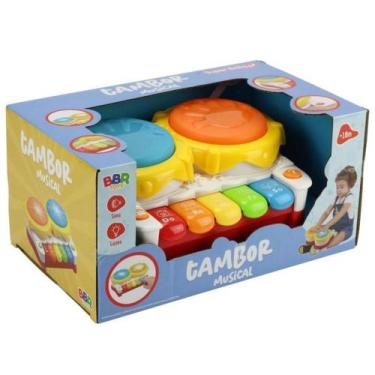 Imagem de Piano Tambor Musical 2 em 1 com Luz e Som BBR Toys R3320