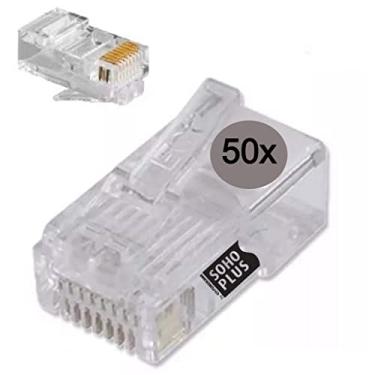 Imagem de 50x Conectores Rj45 Furukawa Sohoplus Cat5e Macho Plug