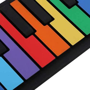 Imagem de JWCN Roll Piano Silicone 49 Teclas Roll Up Piano Teclados Rolo Mão Piano Presentes Educativos, Atualizado