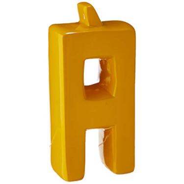 Imagem de Letra Á Decorativa Com Acento Ceramicas Pegorin Amarelo
