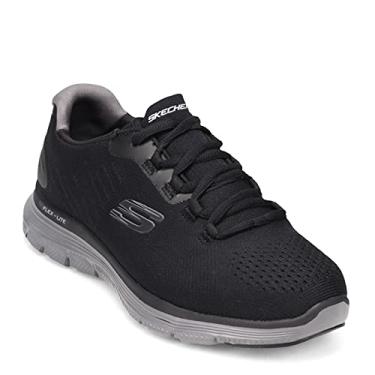 Imagem de Skechers Men's, Flex Advantage 4.0 - Overtake Walking Shoe - Wide Width Black Grey 7.5 W