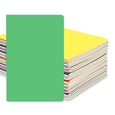 Imagem de Labkiss Pacote com 24 cadernos e diários pautados para faculdade, várias capas, papel grosso de linha, tamanho A5, 14 x 21 cm, 60 páginas, bloco de notas de composição de assunto pequeno para mulheres, homens, crianças, viajantes, estudantes, escritório
