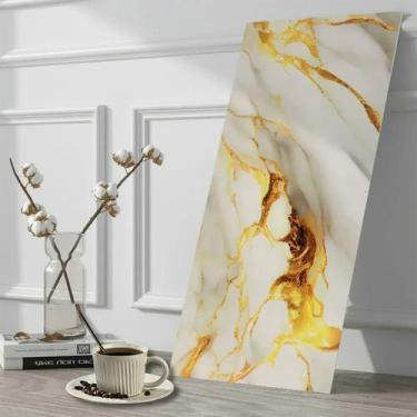 Imagem de Kit 20 Placas Adesivas Mármore Parede 3d Porcelanato Lavável - Tribosh