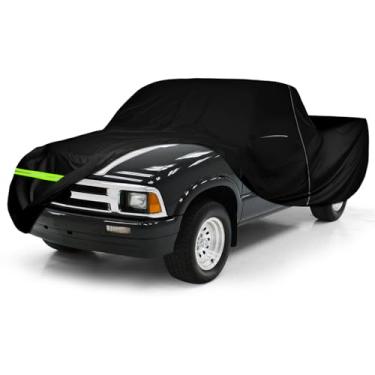 Imagem de Capa de carro à prova d'água compatível com Chevrolet S10/GMC S15/Sonoma cabine regular 1,8 m acessórios de cama curta 1994-2004, 210T capas de carro para todos os climas com algodão interno para