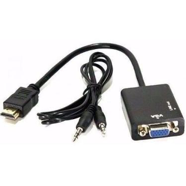 Imagem de Cabo Adaptador Conversor Hdmi Para Vga Com Saída P2 De Áudio - VIL