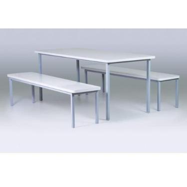 Imagem de Conjunto de Mesa para Refeitório com banco separado para 10 lugares - 