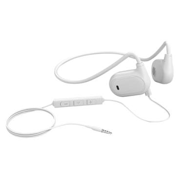 Imagem de 3.5MM orelhas por fio, orelhas abertas com microfone e volume ajustável, adequados para dispositivos como celulares, computadores, consolas de jogo (Branco)