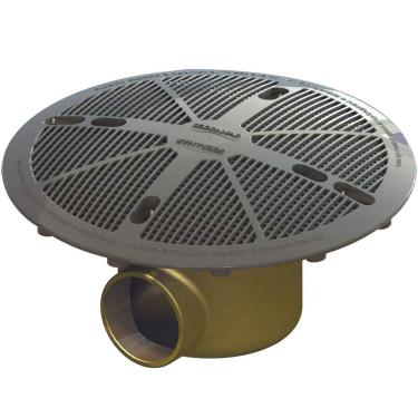 Imagem de Dreno De Fundo Anti-turbilhão Sodramar 1 1/2´´ Com Tampa Fsb E Base Em Latão Para Piscinas De Alvenaria