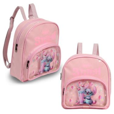 Imagem de Mochila Pequena Infantil Stitch Alça Costas Resistente - Plike