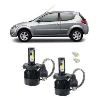 Imagem de Kit Super Led Farol Alto E Baixo H4 Ford Ka Foco Simples - Tech one Vx