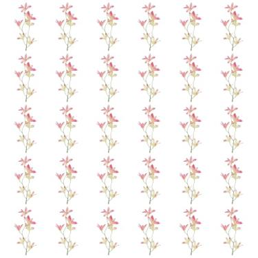 Imagem de PATIKIL Coroa de flores falsas de orquídeas, 30 peças de arranjos de flores artificiais, coroa de cabelo para velas flutuantes, vaso para decoração de centro de casa, casamento, colorido, rosa