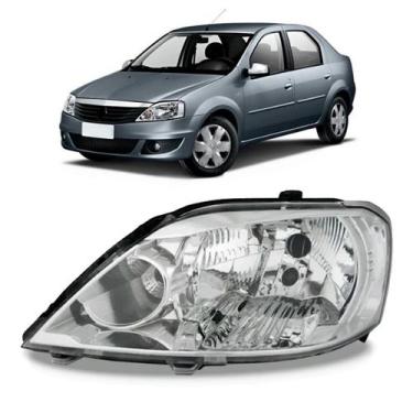 Imagem de Farol Para Logan 2011 2012 2013 Cromado - SP ACESSÓRIOS, Esquerdo