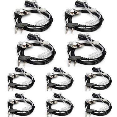 Imagem de Pacote com 10 fones de ouvido Zastone Walkie Talkie de 2 pinos para fones de ouvido acústicos de ar para rádio bidirecional Kenwood Puxing POFUNG Baofeng UV-3R Plus UV-5R UV-5RA 888S
