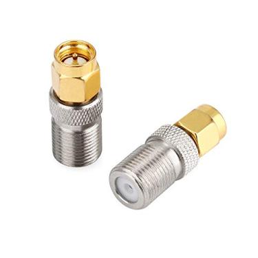 Imagem de Adaptador coaxial macho SMA macho para F fêmea da MWRF Source 2 peças
