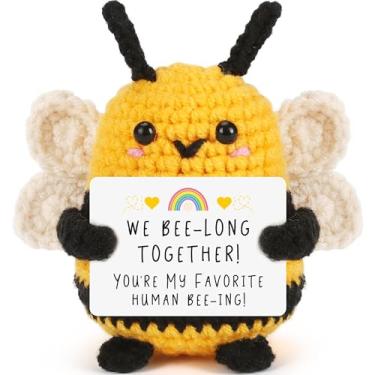 Imagem de LEJIAJINW I Love You Gifts for Him Her, Anniversary Birthday Gifts for Women, Unique Mothers Day for Wife, Fathers Day for Husband, Couples, Boyfriend, Girlfriend, Cute Mini Handmade Bee