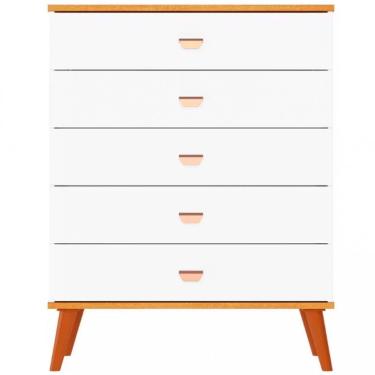 Imagem de Cômoda Infantil Bartira Ternura Com 5 Gavetas Branco