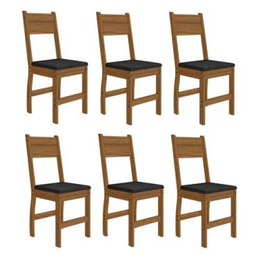 Imagem de Kit 6 Cadeiras de Jantar MDF Milano - Poliman Móveis