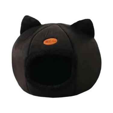 Imagem de Ninho para Gato Formato de Cabeça - Quente, Confortável e Antiderrapan