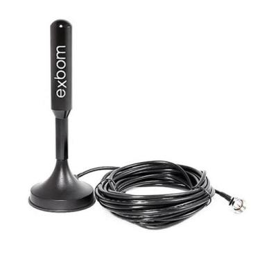 Imagem de Antena Digital Portátil Amplificada 5 Metros Interna Externa - EXBOM