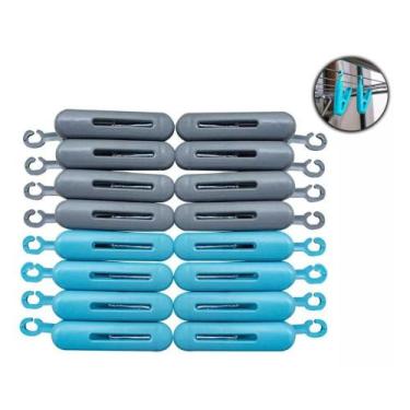 Imagem de Prendedor De Roupa Pregador Com Gancho P/ Varal 16 Unidades Secalux - 