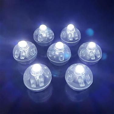 Imagem de 50 Pcs Luzes De Balão Individual LED Bateria Minúscula Sem Fio Para Decorar Sua Varanda Festas(Branco)