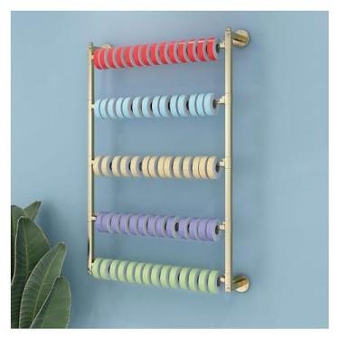 Imagem de Prateleira organizador de suporte de fita para parede, sala de artesanato, suporte moderno para lenço, prateleira de exibição vertical para toalhas, para armário, cinto, gravata, xaile, calças