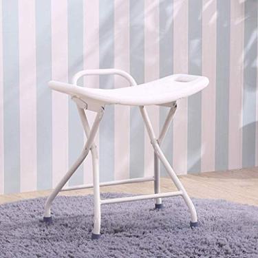 Imagem de YGCBL Banqueta dobrável multifuncional simples, banco dobrável doméstico, banco de banheiro para maternidade, banco de banho para idosos, cadeira de banco de plástico antiderrapante
