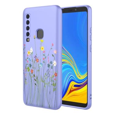 Imagem de HTXWXJC Capa de celular para Galaxy A9 2018, capa para Samsung A9s SM-A920, à prova de choque, flexível, amortecedor, TPU, macia, capa de telefone com estampa de flores para Samsung Galaxy A9 (2018)