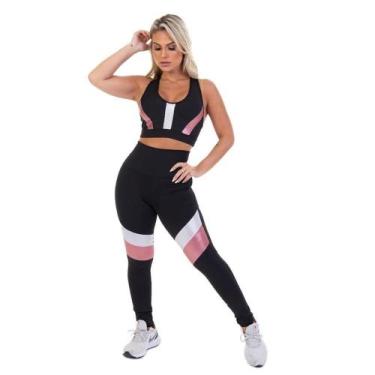 Imagem de Conjunto Fristyle: Calça Legging + Top Fitness Nadador Suplex Fitness 