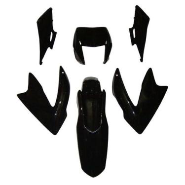 Imagem de Kit Carenagem Nxr Bros150 2009 2010 2011 Bros125 2013 Preto 6 Peças - 