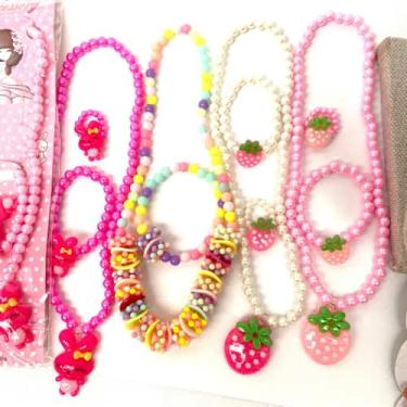 Imagem de Kit de Pulseira Colar Anel Bico de Pato Tic Tac - NL Bijuterias