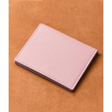 Imagem de Carteira minimalista de cor sólida, porta-moedas fina, porta-cartão de crédito feminino, Roxa