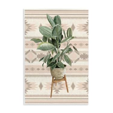 Imagem de Stupell Industries Aztec Planter Lush Plant Wall Plaque Art, design por Cindy Jacobs, 19 x 13