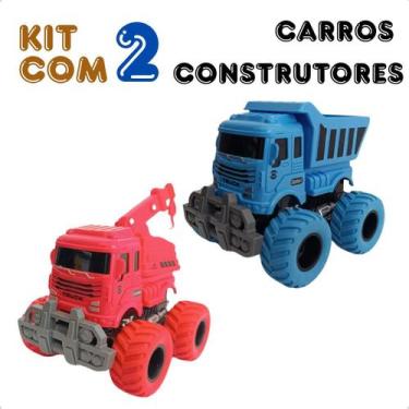 Imagem de Brinquedo Caminhão Construção Fricção Infantil Colorido - Top Kids
