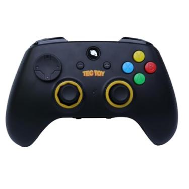 Imagem de TEC TOY Controle de Jogo Profissional, Preto com Botões Coloridos, Design Ergonômico, Compatível com Jogos Digitais, Conexão USB