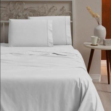 Imagem de Jogo Lençol Queen 3 Peças Ponto Palito Ref.4 - Casa Fernando, Branco