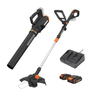 Imagem de WORX WG930.2 20V Power Share GT Revolution Aparador de cordas sem fio e soprador de folha de turbina Kit combo
