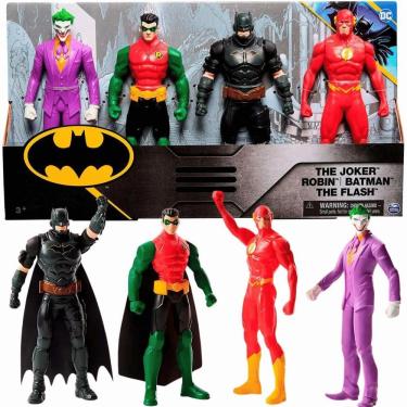 Imagem de Bonecos 4 Figuras Coringa, Robin, Batman E Flash 15Cm Sunny