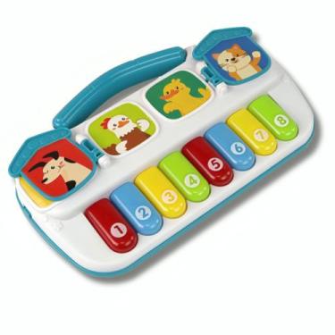 Imagem de Brinquedo Tecladinho Piano de Animalzinho Bichinho com Som - Fenix FBB