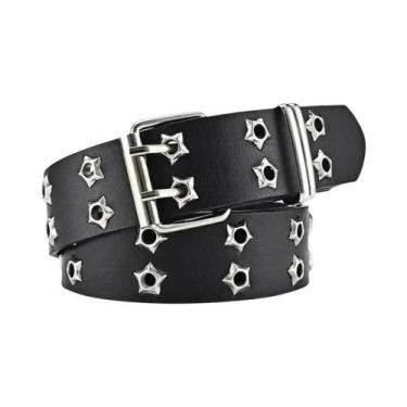 Imagem de Cinto Punk Hip Hop Rock De Tamanho Grande Com Dois Furos Para Homens E