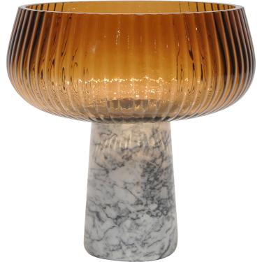 Imagem de Centro Mesa Beretta  Vidro Âmbar Com Pé Gs