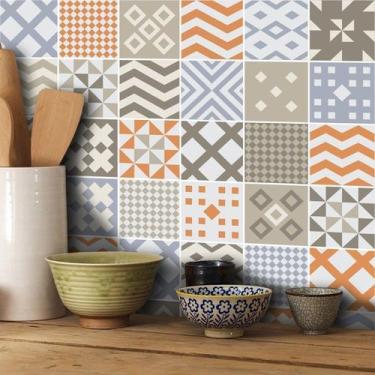 Imagem de Adesivo Destacável Azulejo para Cozinha Sintra - TaColado, 15 x 15cm -