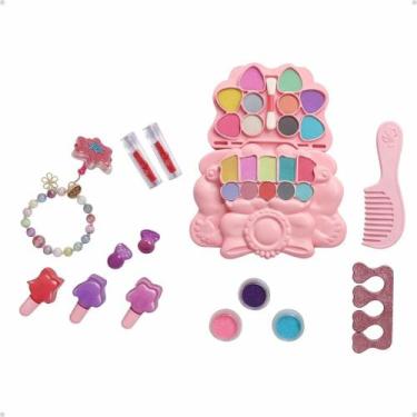 Imagem de Kit Maquiagem Infantil Fundo Do Mar Maleta Laco Sombra Batom - UNITOYS