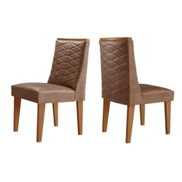 Imagem de Cadeira Cozinha Rufato Dafne Kit 2 Un Naturale/corano